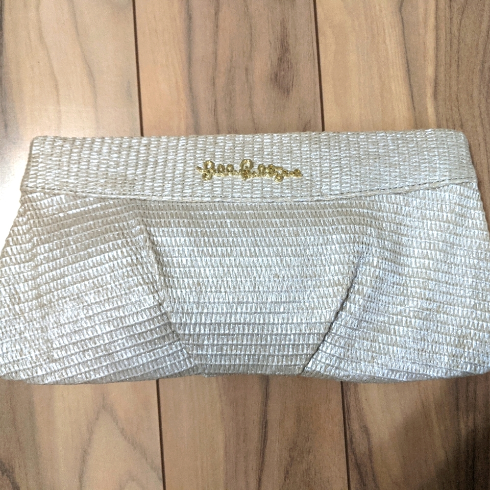 NWOT! Lilly Pulitzer Beautiful Straw Clutch Purse